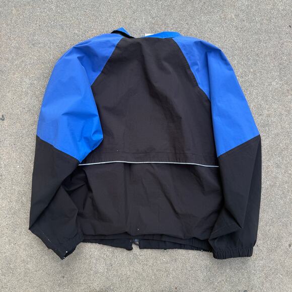 Men's Vintage 80's Asics Gore-Tex Black Blue Lined Zip Running Track Jacket Sz M - Picture 2 of 6